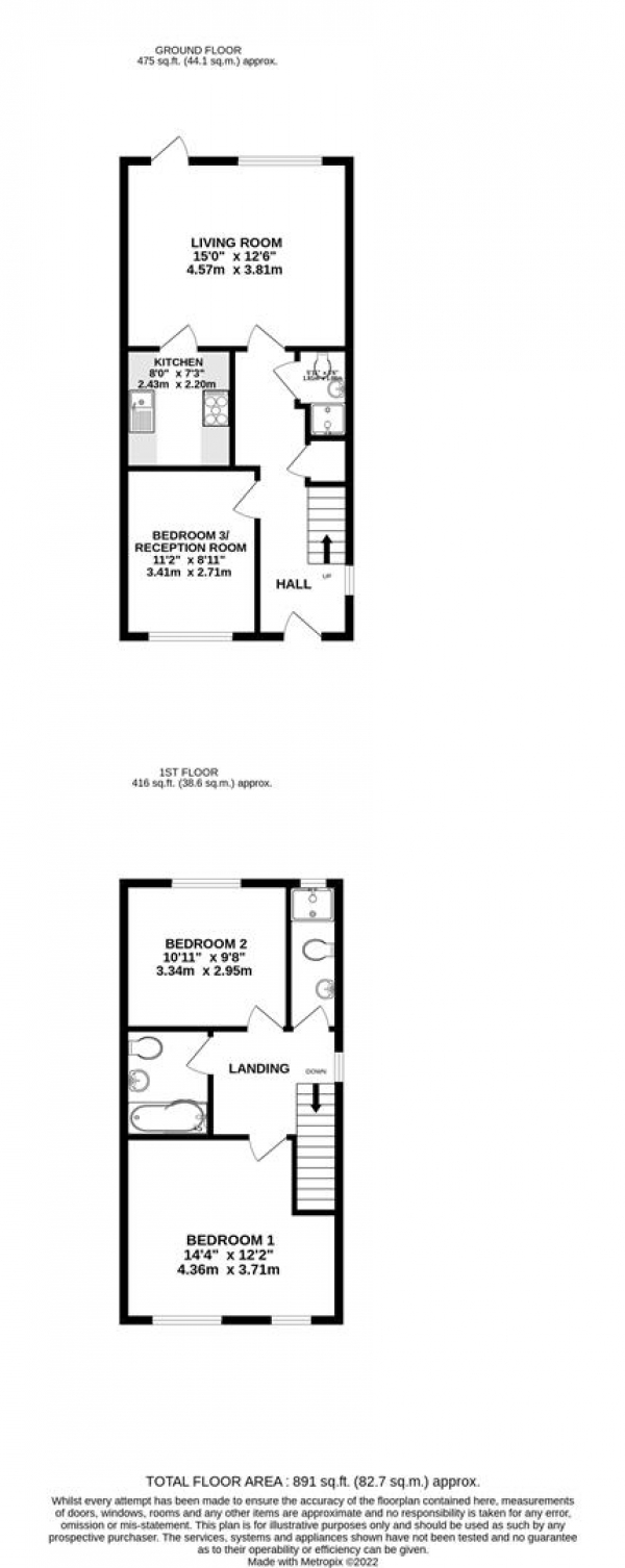 Floor Plan Image for 3 Bedroom Semi-Detached House for Sale in Evelyns Close, Hillingdon