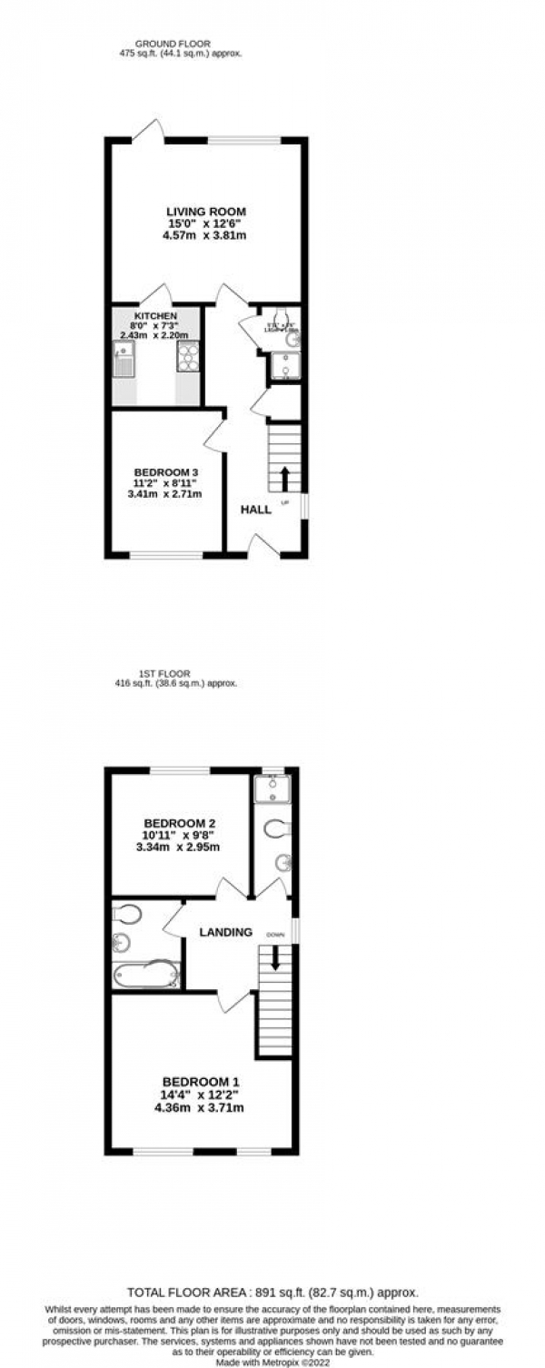 Floor Plan Image for 3 Bedroom Semi-Detached House for Sale in Evelyns Close, Hillingdon