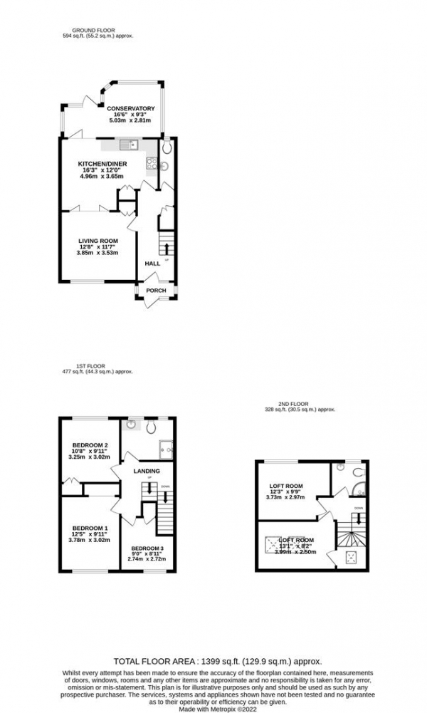 Floor Plan Image for 3 Bedroom Semi-Detached House for Sale in Wood End Green Road, Hayes