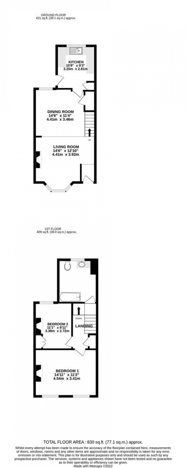 Floor Plan Image for 2 Bedroom Property for Sale in Bridge Road, Uxbridge