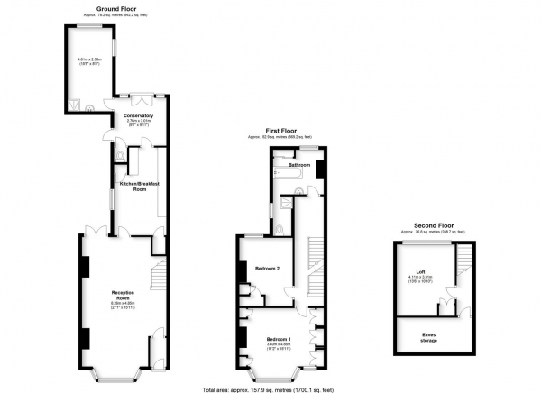 Floor Plan Image for 4 Bedroom Semi-Detached House for Sale in West Common Road, North Uxbridge