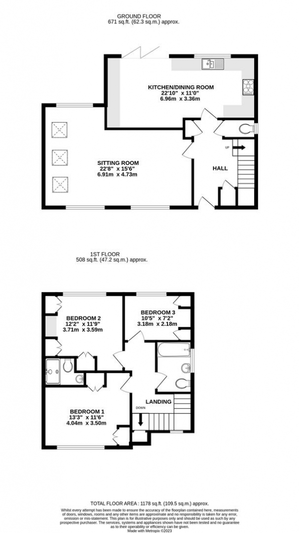 Floor Plan Image for 3 Bedroom Detached House for Sale in Croft Close, North Hillingdon