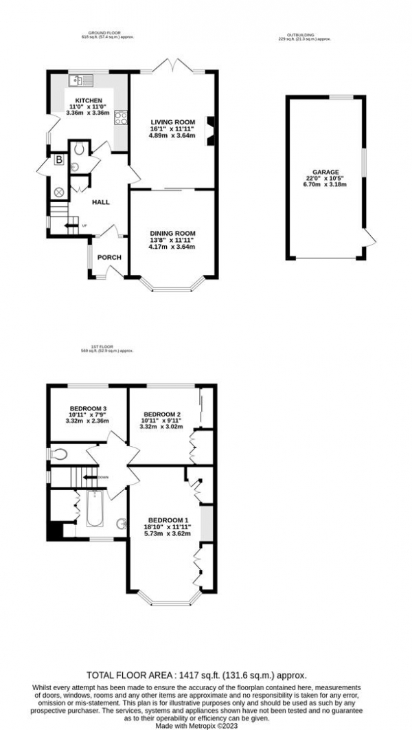 Floor Plan Image for 3 Bedroom Semi-Detached House for Sale in Park Road, North Uxbridge