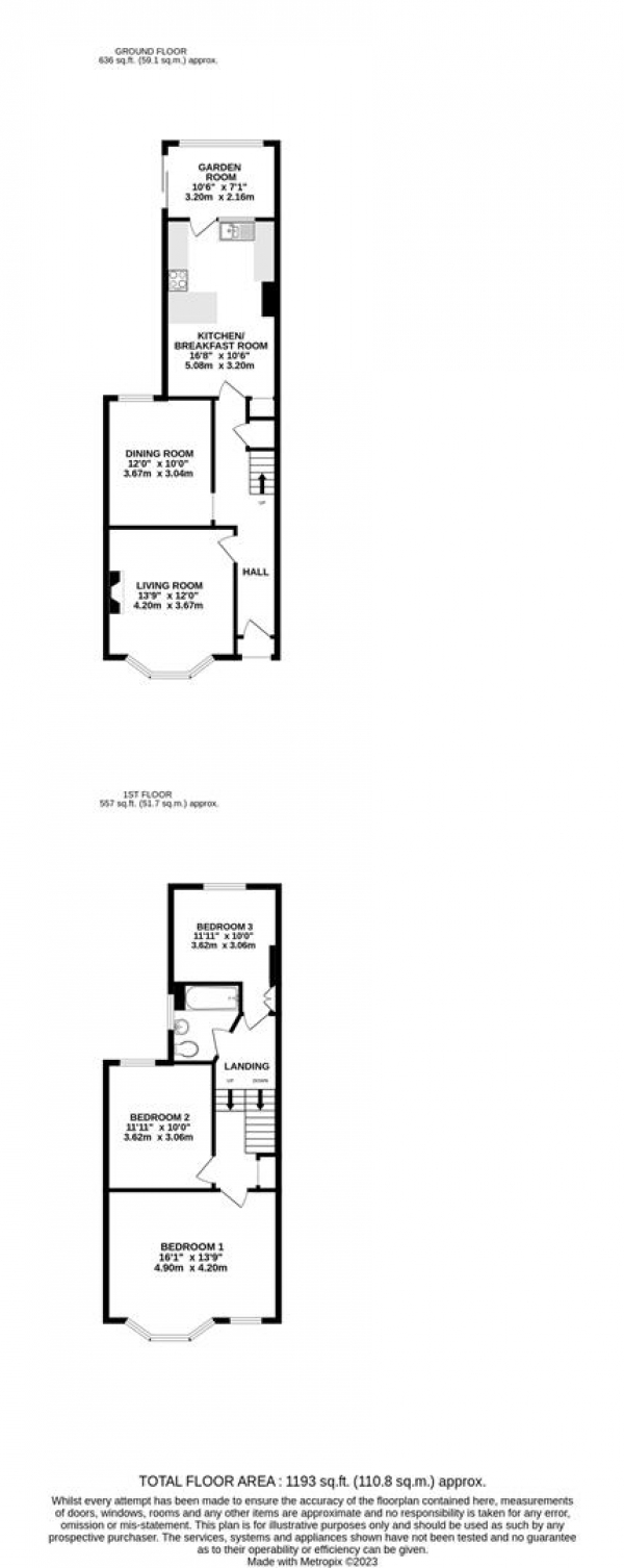 Floor Plan for 3 Bedroom Semi-Detached House for Sale in West Common Road, North Uxbridge, UB8, 1NZ - Guide Price &pound650,000