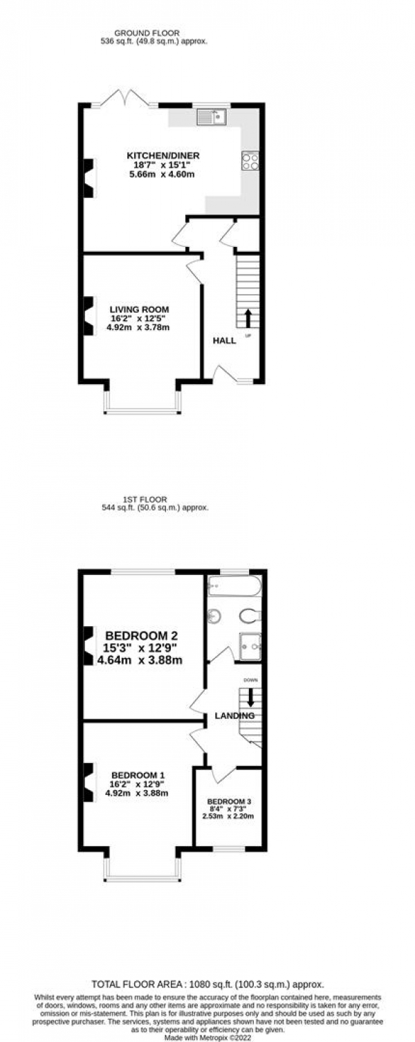 Floor Plan Image for 3 Bedroom Terraced House for Sale in Harefield Road, North Uxbridge