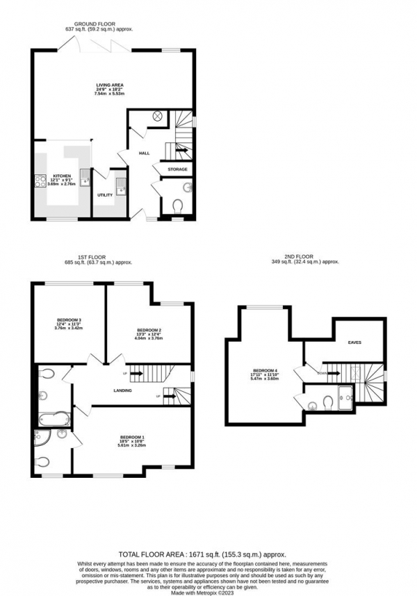 Floor Plan Image for 4 Bedroom Semi-Detached House for Sale in Southside Close, Uxbridge