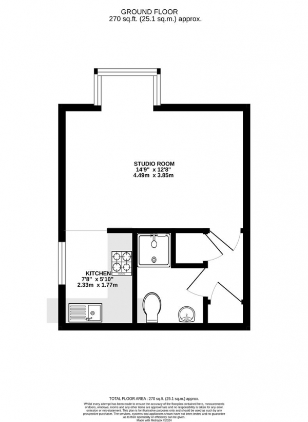 Floor Plan Image for Studio for Sale in Clarkes Drive, Hillingdon