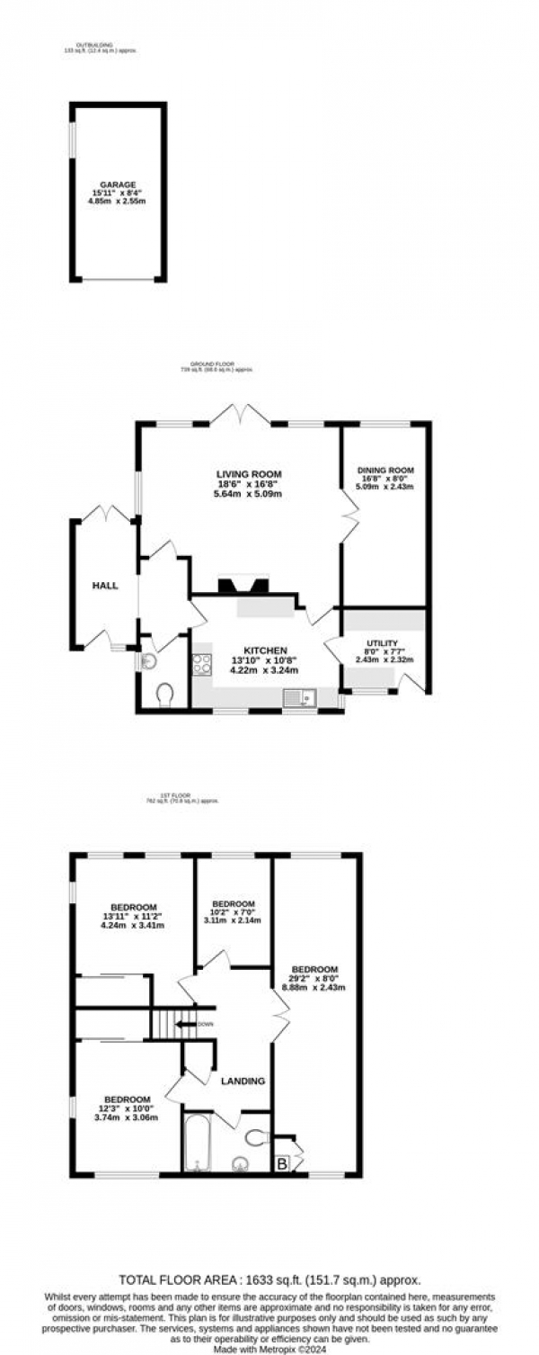 Floor Plan Image for 4 Bedroom Detached House for Sale in Dean Close, North Hillingdon