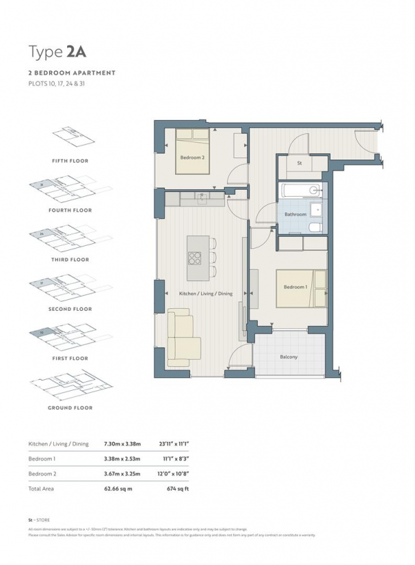 Floor Plan Image for 2 Bedroom Apartment for Sale in Belmont Road, Uxbridge