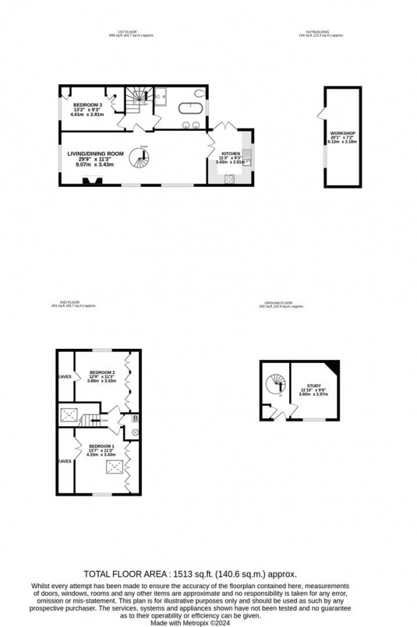 Floor Plan for 3 Bedroom Duplex for Sale in Harefield Road, North Uxbridge, UB8, 1PW - Guide Price &pound435,000