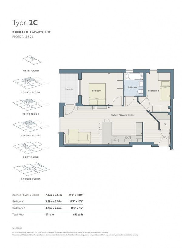 Floor Plan Image for 2 Bedroom Apartment for Sale in Belmont Road, Uxbridge