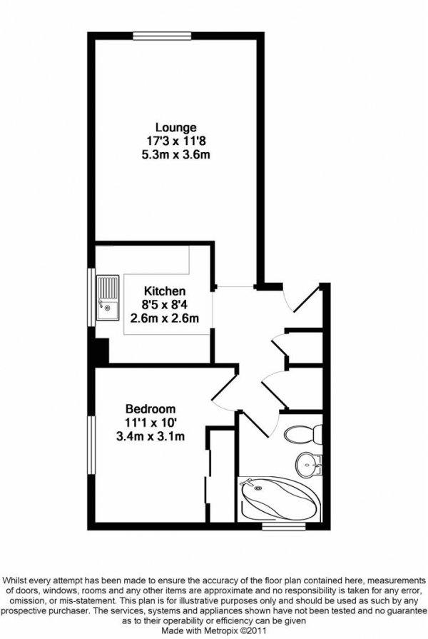 Floor Plan for 1 Bedroom Apartment for Sale in Peerless Drive, Harefield, UB9, 6JF - Guide Price &pound230,000