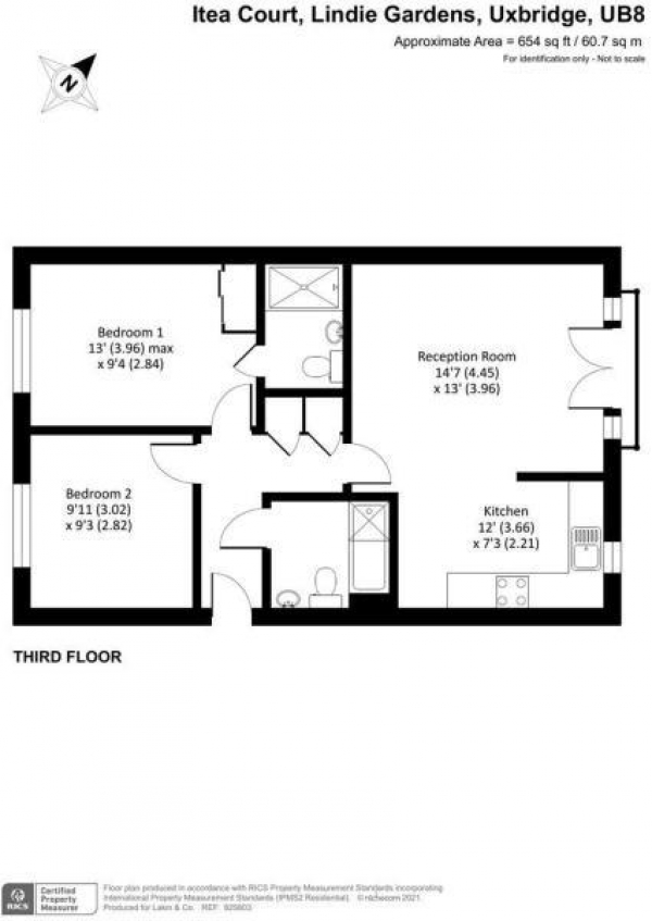 Floor Plan Image for 2 Bedroom Apartment for Sale in Lindie Gardens, Uxbridge