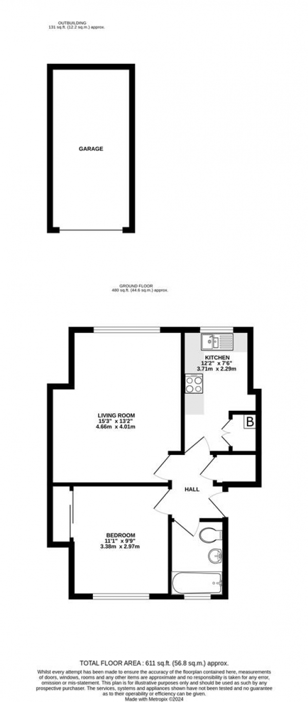 Floor Plan Image for 1 Bedroom Apartment for Sale in Fairfield Road, North Uxbridge