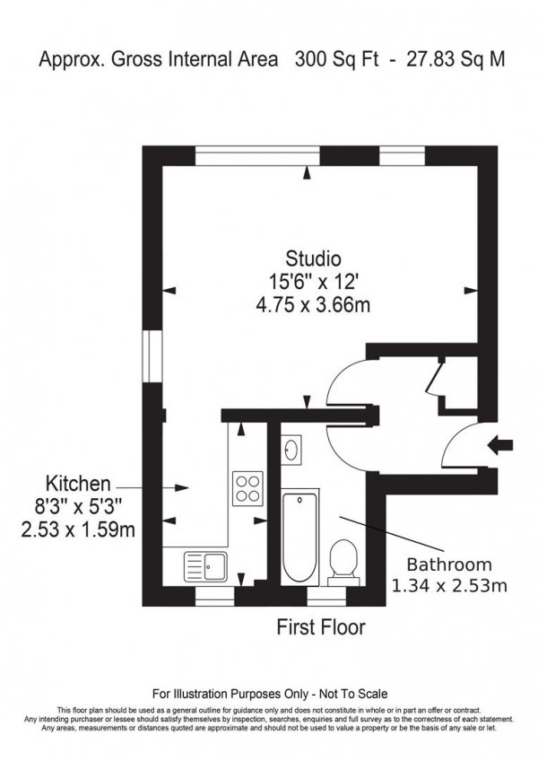 Floor Plan Image for Studio for Sale in Bullrush Grove, Uxbridge