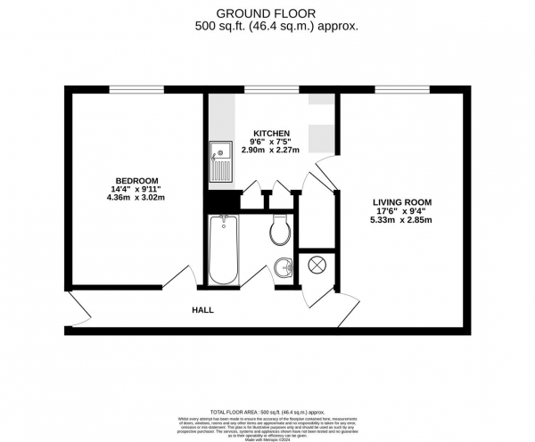 Floor Plan Image for 1 Bedroom Apartment for Sale in Chiltern View Road, Uxbridge