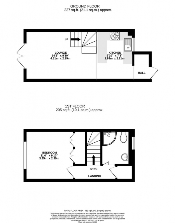 Floor Plan Image for 1 Bedroom Terraced House for Sale in Newcourt, Uxbridge