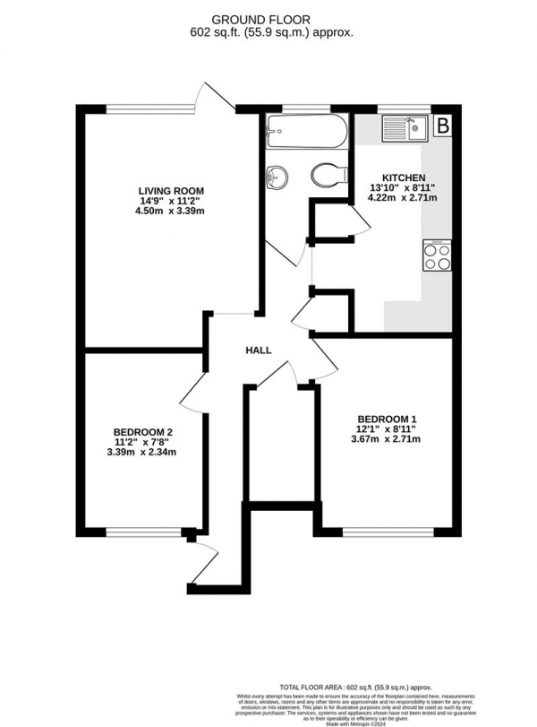 Floor Plan Image for 2 Bedroom Maisonette for Sale in Sargeant Close, Uxbridge