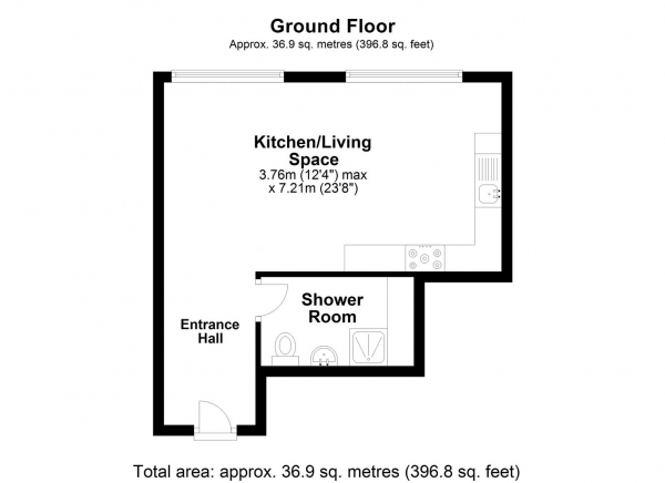 Floor Plan Image for Apartment to Rent in Daneshill House, Uxbridge