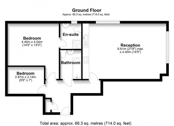 Floor Plan Image for 2 Bedroom Apartment to Rent in Furlong Court, Uxbridge