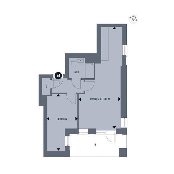 Floor Plan Image for 1 Bedroom Apartment for Sale in Harefield Road, Uxbridge