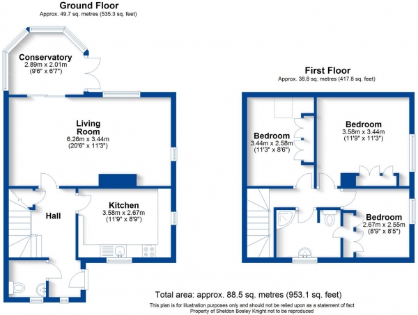 Floor Plan Image for 3 Bedroom Cottage for Sale in Shipston Road, Upper Tysoe, Warwick