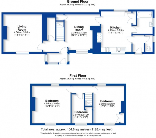 Floor Plan Image for 3 Bedroom Semi-Detached House for Sale in Banbury Street, Kineton, Warwick