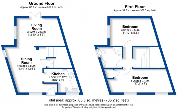 Floor Plan Image for 2 Bedroom Property for Sale in Warwick Road, Kineton, Warwick