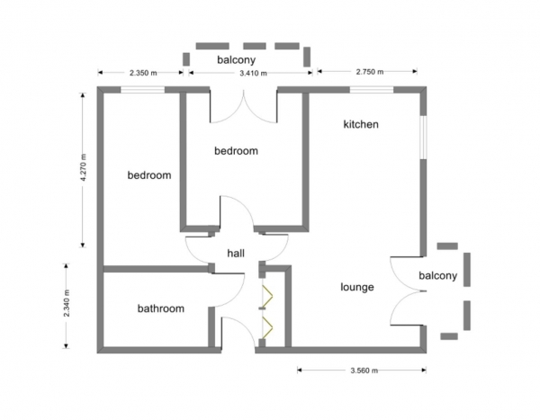 Floor Plan Image for 2 Bedroom Apartment for Sale in Mormet Court, Croft Close, Two Gates, Tamworth