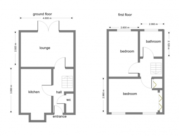 Floor Plan Image for 2 Bedroom Semi-Detached House for Sale in Bridgnorth Road, Birmingham