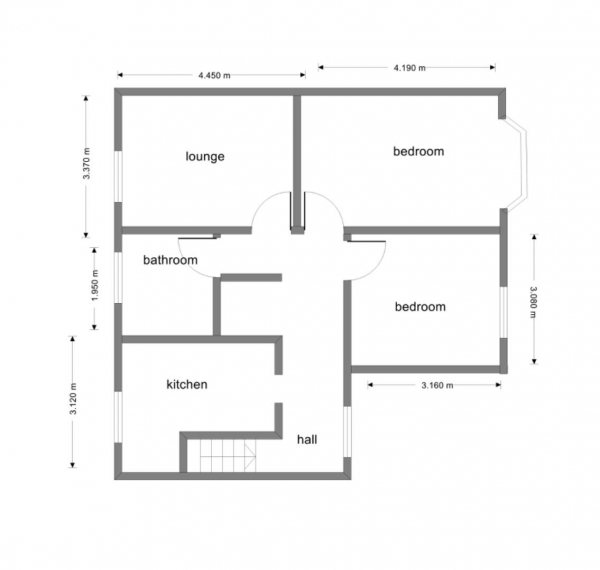 Floor Plan for 2 Bedroom Maisonette for Sale in Long Leys Croft, Water Orton, Birmingham, B46, 1SJ -  &pound180,000