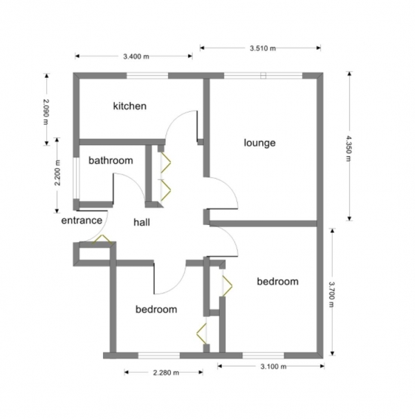 Floor Plan Image for 2 Bedroom Maisonette for Sale in Vesey Close, Water Orton, Birmingham