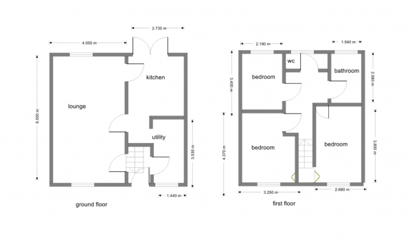 Floor Plan Image for 3 Bedroom Terraced House for Sale in Meriden Drive, Kingshurst, Birmingham