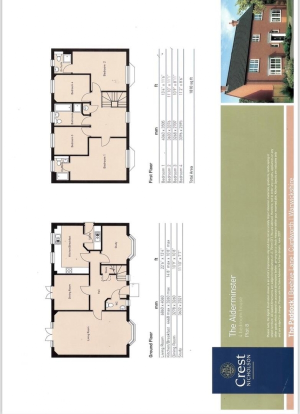 Floor Plan Image for 4 Bedroom Detached House for Sale in The Paddock, Curdworth, Sutton Coldfield