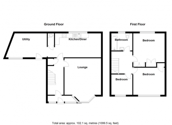 Floor Plan Image for 3 Bedroom Semi-Detached House for Sale in Acacia Avenue, Kingshurst, Birmingham