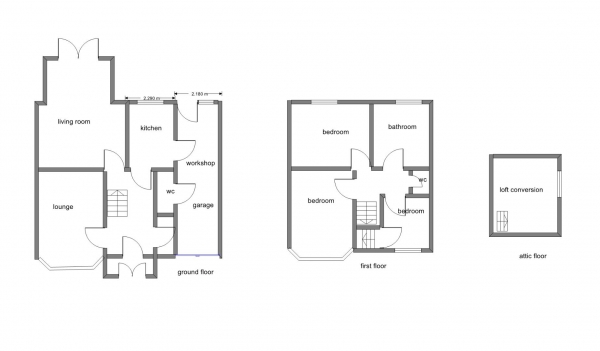 Floor Plan Image for 3 Bedroom Semi-Detached House for Sale in Woodford Avenue, Castle Bromwich, Birmingham