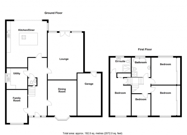 Floor Plan Image for 4 Bedroom Detached House for Sale in Vicarage Lane, Water Orton, Birmingham