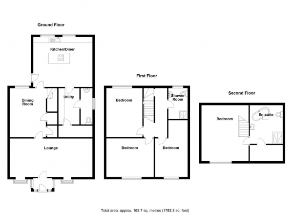 Floor Plan Image for 4 Bedroom Property for Sale in Mercer Avenue, Water Orton, Birmingham