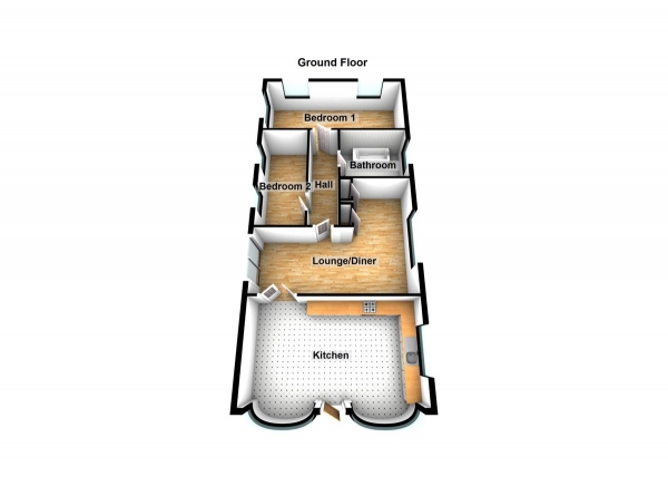 Floor Plan Image for 2 Bedroom Mobile Home for Sale in The Owl, Lippitts Hill