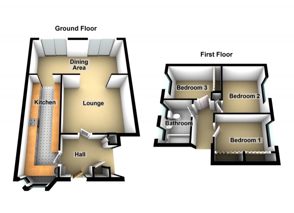 Floor Plan Image for 3 Bedroom Terraced House for Sale in Cullings Court, Waltham Abbey