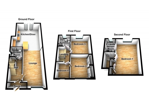 Floor Plan Image for 4 Bedroom Semi-Detached House for Sale in Farm Hill Road, Waltham Abbey