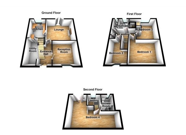 Floor Plan Image for 4 Bedroom Terraced House for Sale in King George Road, Waltham Abbey