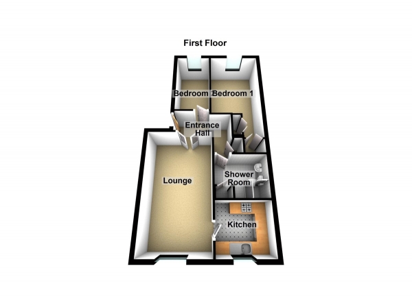 Floor Plan Image for 2 Bedroom Apartment for Sale in Riverside Court, Chelwood Close