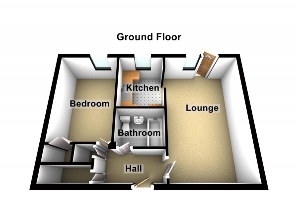 Floor Plan Image for 1 Bedroom Apartment for Sale in Farm Hill Road, Waltham Abbey