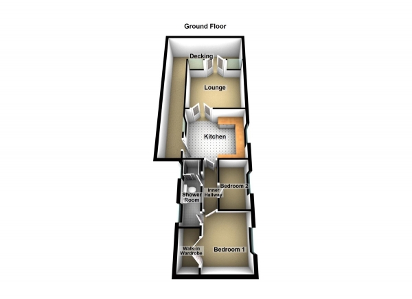 Floor Plan Image for 2 Bedroom Mobile Home for Sale in Lee valley Campsite , Sewardstone Road