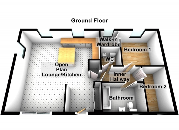 Floor Plan Image for 2 Bedroom Mobile Home for Sale in The Owl , Lippitts Hill