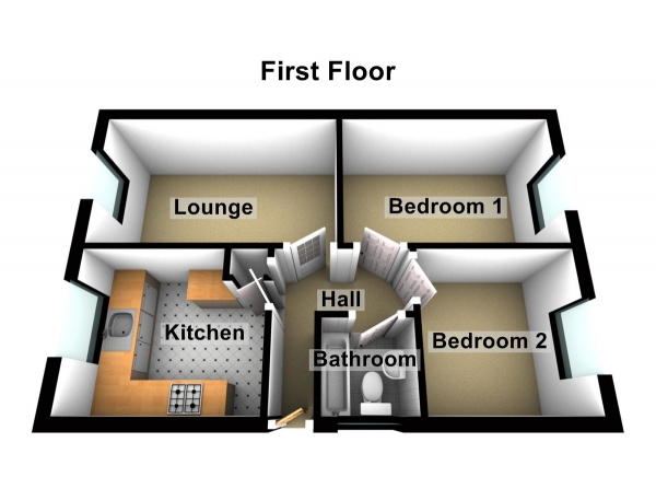 Floor Plan Image for 2 Bedroom Maisonette to Rent in Lyndhurst Gardens, Enfield