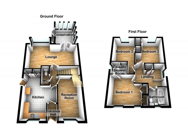 Floor Plan Image for 3 Bedroom Detached House for Sale in Merlin Close, Waltham Abbey