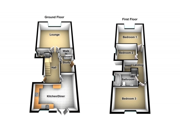 Floor Plan Image for 3 Bedroom Detached House for Sale in Monkswood Avenue, Waltham Abbey