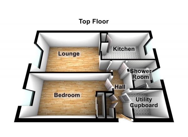 Floor Plan Image for 1 Bedroom Flat for Sale in Farmers Court , Winters Way